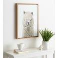 thumbnail image 6 of Kate and Laurel Sylvie Alpaca Fluff Framed Canvas Wall Art by Amy Peterson Art Studio, 18x24 Natural, Whimsical Fun Animal Nursery Art for Wall, 6 of 7