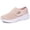 Pink, variant on Women's Sneakers with Velcro Walking Sneakers for Women - Breathable Flyknit Sneakers with Wide Toe Box & Arch Support - Lightweight Casual Flats for Daily Travel