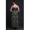 thumbnail image 4 of Bimba Dry Leaves & American Goldfinch Bird Print Summer Holiday Maxi Tube Smocked Dress-XXX-Large Black, 4 of 7