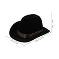 thumbnail image 2 of OUNONA Engagement Box 1Pack Cowboy Hat Box Western Style Black Velvet, 2 of 8