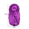 thumbnail image 4 of Cheers.US Extra Long Satin Bonnet Sleep Cap Long Bonnet for Braids Hair Loose Cap, 4 of 4
