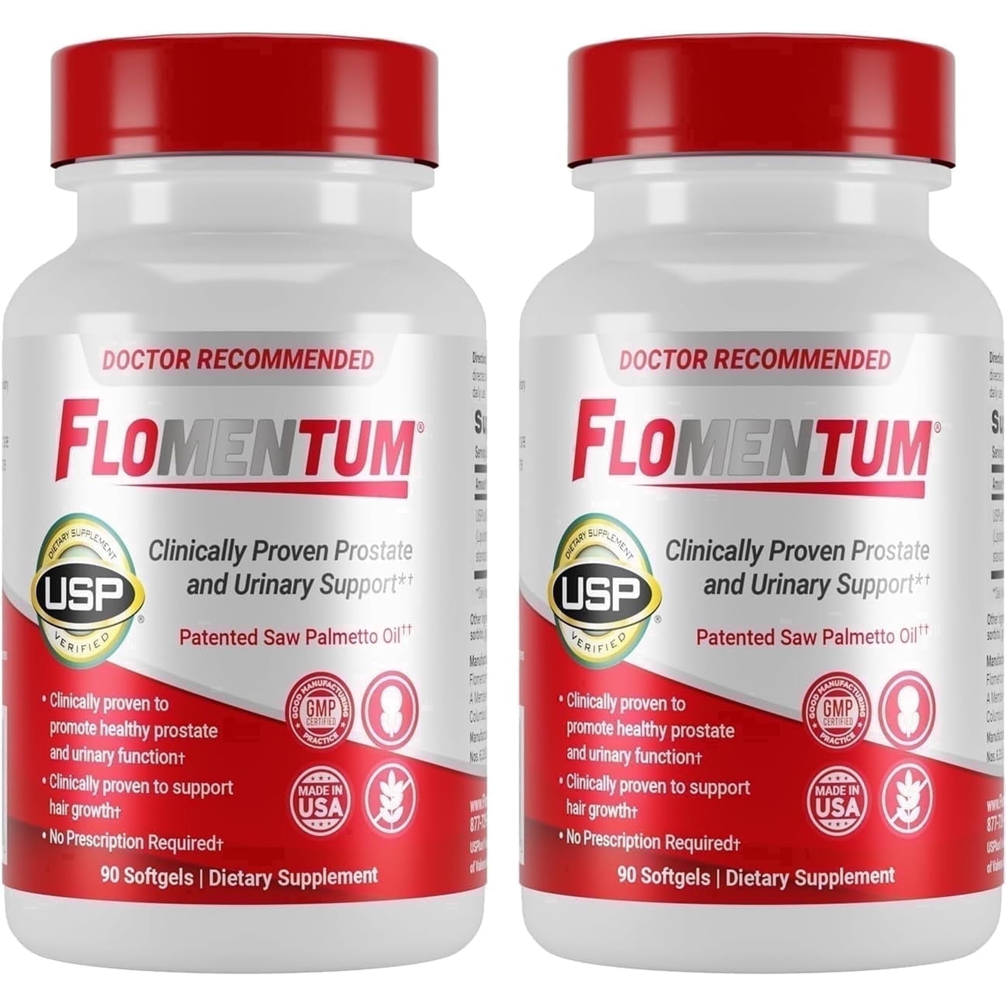 Flomentum Health Prostate Support Supplement with Saw Palmetto Berry Oil, 180 Count