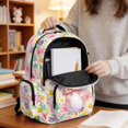 thumbnail image 5 of FKELYI 3D Floral Baseball Pink Bow Print 17 Inch School Backpack for Girls Primary School Backpacks Spacious Bookbag with Ergonomic Straps Casual Daypack for Age 6-12, 5 of 7