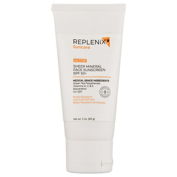Replenix Sheer Mineral Face Sunscreen SPF 50  2 oz
