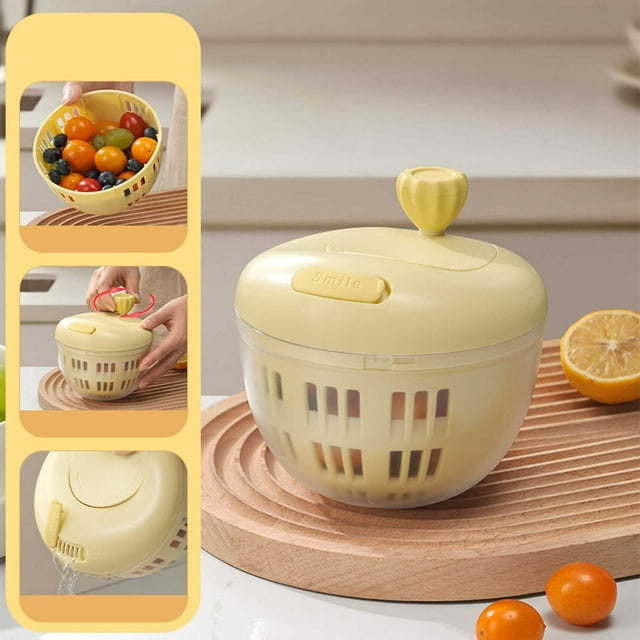 Multifunctional Vegetable Dehydrator Efficient Drying Tool Hand Crank ABS Kitchen Separable Design With Drain Holes For Fresh Produce Preservation