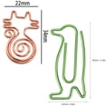 thumbnail image 2 of Paper Clips for Kids Animal Shaped Paperclip Fun Paper Clips Assorted Colors Paperclip Coated Bookmark Clips Office Supplies for Document Organizing, 2 of 7