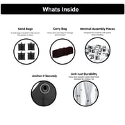 Topcobe 118x235 Pop Up Tent, Backyard Canopy Gazebo with Sidewalls, Outdoor Patio Awnings for Party Camping BBQ Events, Black