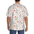 thumbnail image 3 of Fuzoiu Flower Rabbit Print Men's Casual Short,Men's Short Sleeve Shirt,Mens Casual Button Down Shirts,Cuban Collar Summer Shirt for Beach, Vacation, and Outdoor Activities-Large, 3 of 5