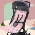 thumbnail image 5 of YaoZQ Pink Car Seat Insert for Baby Girl 1pc, Reversible Stroller Cushion with Head Support, Universal Toddler Seat Pad Liner for Strollers, Bouncers and High Chairs, Soft Washable Mat, 5 of 5