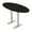 Black Cypress w/Silver Base, variant on Oval Bistro Height Meeting Table T-Shaped Metal Base 34x70 Bar Table