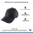 thumbnail image 4 of CTM  Leather Rivet Baseball Cap (Women), 4 of 4