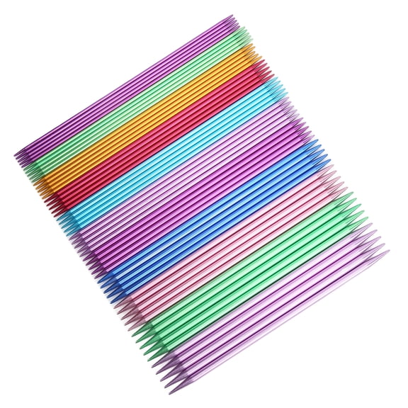 LYUMO Metal Knitting Needles Set,Double Pointed Needles Set,55pcs Knitting Needles Aluminum Material Double Pointed Ergonomic Design 20cm/7.9in Metal Weaving Needles For Household