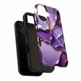 thumbnail image 3 of Luxury Purple Gold Marble iPhone Case for Women Men Birthday Gift Compatible with iPhone 11/12/13/14/15/16 (Pro Max/Plus), 3 of 9