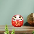 thumbnail image 3 of Muñeca Daruma, colección de figuras, estatua artesanal creativa, adorno interior para bar. Rojo, 3 of 8