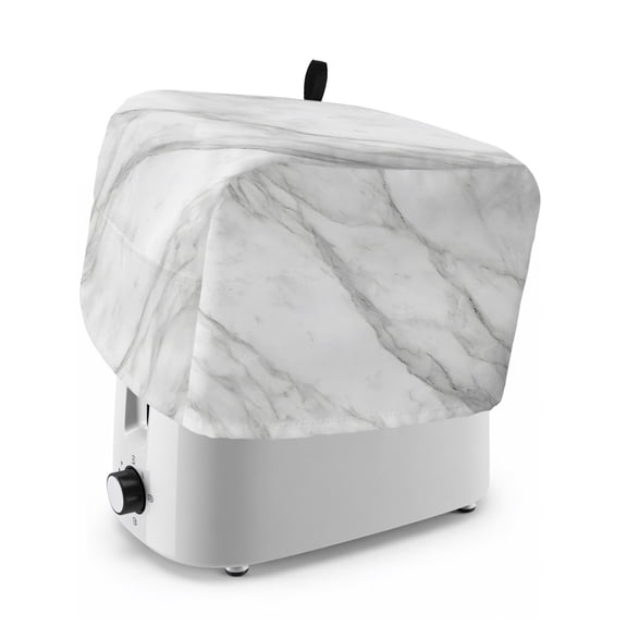 Toaster Cover 4 Slice, Marble Dustproof Bakeware Oven Protector with Top Hook, Modern Grey White Rock Monochrome Simple Waterproof Small Kitchen Appliance Toasters Dust Cover, 12"x11"x8"