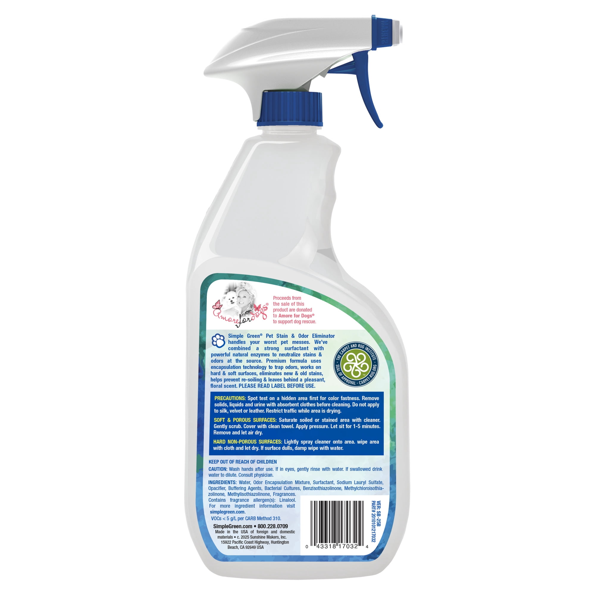 Simple Green Pet Stain and Odor Eliminator, Herbal Scent, 32 oz