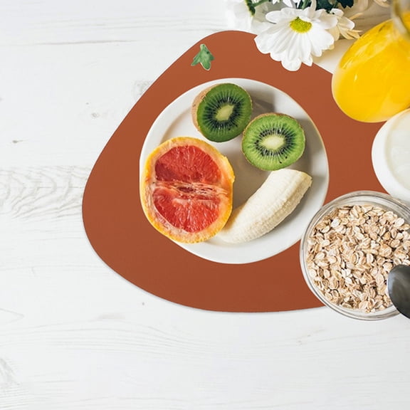 UEETEK 2pcs Placemats with Non Slip Surface for Dining Tables Brown