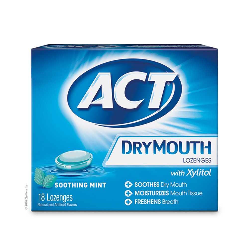 ACT Dry Mouth Lozenges (18 Ct, Soothing Mint), with Xylitol Walmart