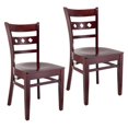 thumbnail image 1 of Chaise d'Appoint en Acajou avec Assise en Bois (Lot de 2), 1 of 1