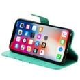 thumbnail image 6 of iPhone XS Wallet Case, iPhone X Case, Dteck Embossed Butterfly Magnetic Flip PU Leather Folio Stand Case Cover Built-in Card Slots & Money Pocket, with wrist Strap, For Apple iPhone XS/X, Green, 6 of 8