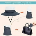 thumbnail image 4 of Sun Hat for Women UV Protection Bucket Fishing Hat with Ponytail-Hole, Foldable Outdoor Sun Hats Mesh Wide Brim Beach Hat, 4 of 10