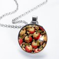 thumbnail image 2 of Fruit Elegant Circular Pendant Necklace with Glass Design for Women - Stylish Womens Necklaces, 2 of 5