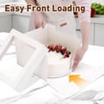 thumbnail image 2 of 6 Pack Cake Boxes with Cake Boards,12x12x8 Inch White Bakery Boxes with Windown,Disposable Cakes Transport Container, Tall Cake Carrier Holder for Cakes, Pie, Cupcakes, Pastry, 2 of 4