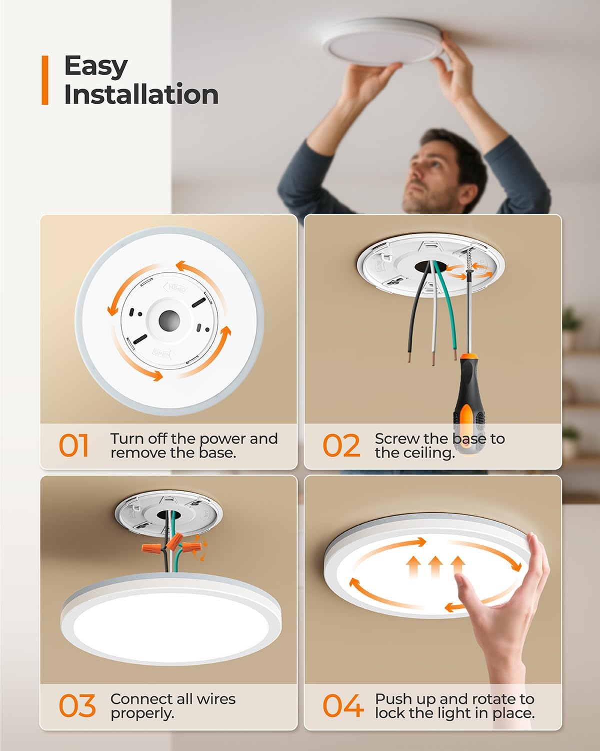 Matane 8.7" LED Flush Mount Ceiling Light with Night Light photo 5