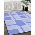 thumbnail image 3 of Ahgly Company Machine Washable Indoor Square Transitional Sky Blue Area Rugs, 3' Square, 3 of 7