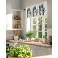 thumbnail image 6 of Tulips Flowers Abstract Window Valance Curtain Green Spring Plant Leaf Rod Pocket Short Curtain for Living Room, Bedroom & Kitchen Window Decor 60x18in, 6 of 8