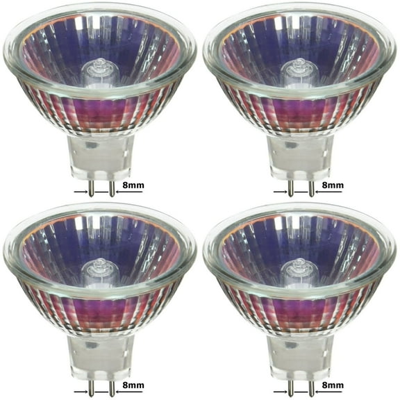 (4)-Bulbs G8 JCDR 120V 50W  BI-PIN Clear EXN 120 Volt 50 Watt GU8 Anyray A1899Y