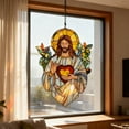 thumbnail image 2 of Stained Glass Window Christs Jesuses Sun Catchers Colorful Window Panel Jesuses Suncatchers Decors Home Decors, 2 of 8