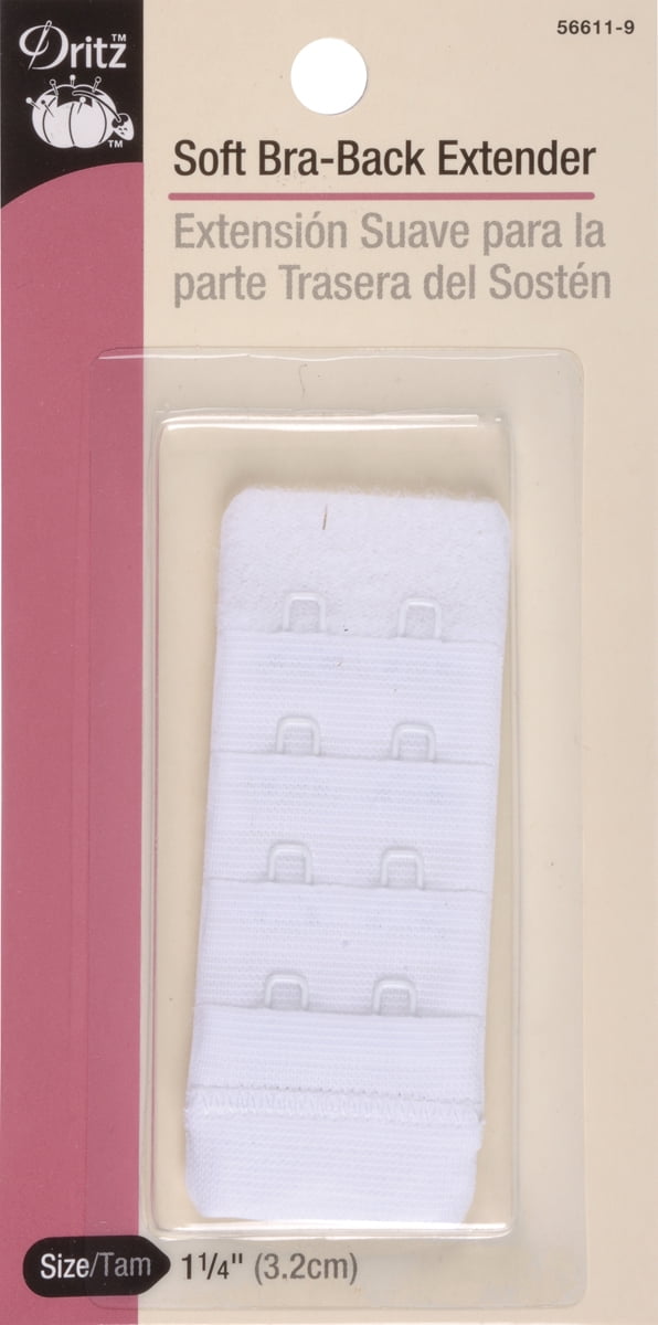 (3 pack) Dritz 1.25" Soft White Bra Extender Hooks, 2 Count