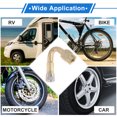 thumbnail image 2 of 1 Set de extensión de válvula de llanta de cobre de 45 grados con extensor de vástago de válvula de llanta de acero inoxidable universal de 75 mm para automóvil, motocicleta, RV, camión, bicicleta, 2 of 6