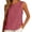 Wine, variant on WHEANG Womens Solid Color Cotton Linen Sleeveless Top Back Button Reversible Blouse Summer Tank Tops Pleated Crewneck Casual Loose Blouses Business Work Shirts Size XL Purple