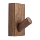 thumbnail image 4 of Paquete de 5 ganchos de pared de madera para colgar, ganchos decorativos montados para toallas, abrigos resistentes, bata, mochila (nogal), 4 of 5