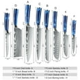 thumbnail image 6 of Kitchen Knife Set,DFITO 8 Pcs Professional Chef Kitchen Knife Set, Stainless Steel Cooking Knife Set, Blue, 6 of 7