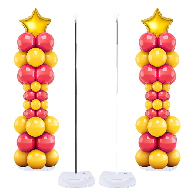 Juego de soportes para globos Lechay, 2 unidades, 2 m, altura ajustable