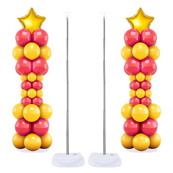 Juego de soportes para globos Lechay, 2 unidades, 2 m, altura ajustable