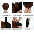 thumbnail image 5 of SAYFUT Long Curly Drawstring Ponytail 24" Synthetic Clip In Ponytail Extensions Black Color for Women Synthetic Clip on Curly Wave Ponytail Hair Pieces(613/2#/4#), 5 of 8