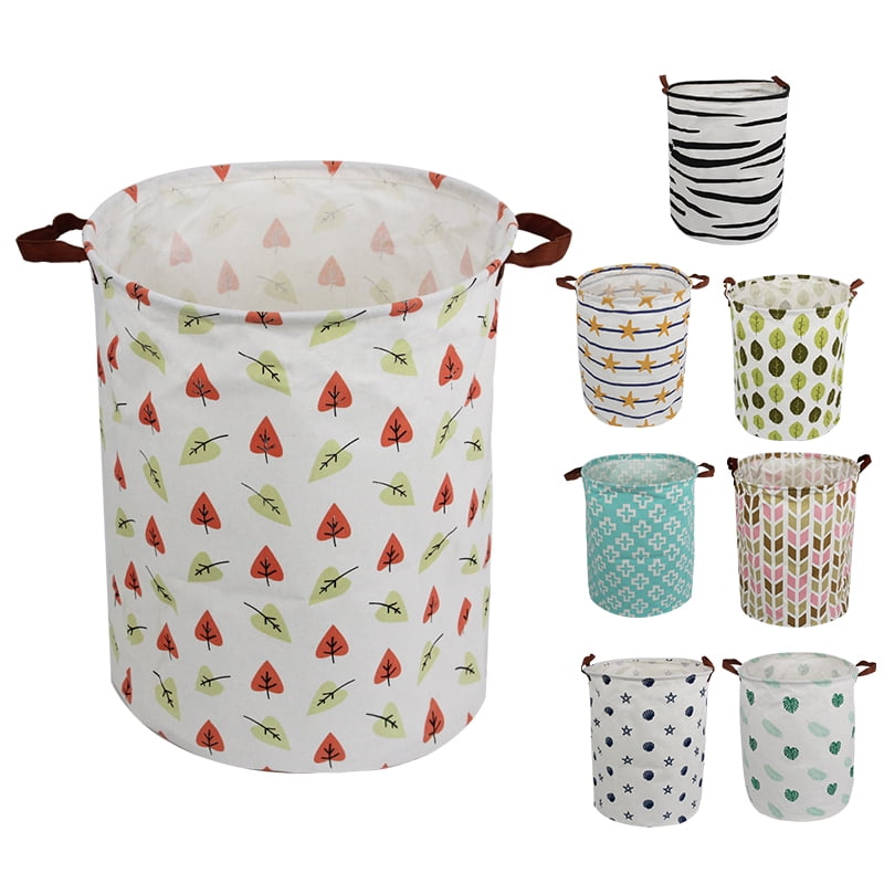 Foldable Laundry Washing Basket Fabric Bag Hamper Dirty Clothes Toys Storage Bin 