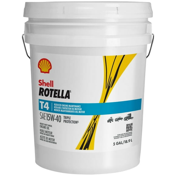 Shell Rotella T4 15W40 Diesel Engine Oil 18.9L Pail, Rotella T4 15W40 18.9L PAIL