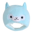 thumbnail image 2 of Sombrero de peluche de alpaca, novedoso gorro con capucha para actuaciones en el escenario, fiestas y selfies. Azul, 2 of 9