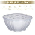 thumbnail image 4 of Clearance Food Storage under $8 Stackable Square Plastic Bowl With Lid Salad Bowl For Meal Prep Kitchen Supply, 4 of 5