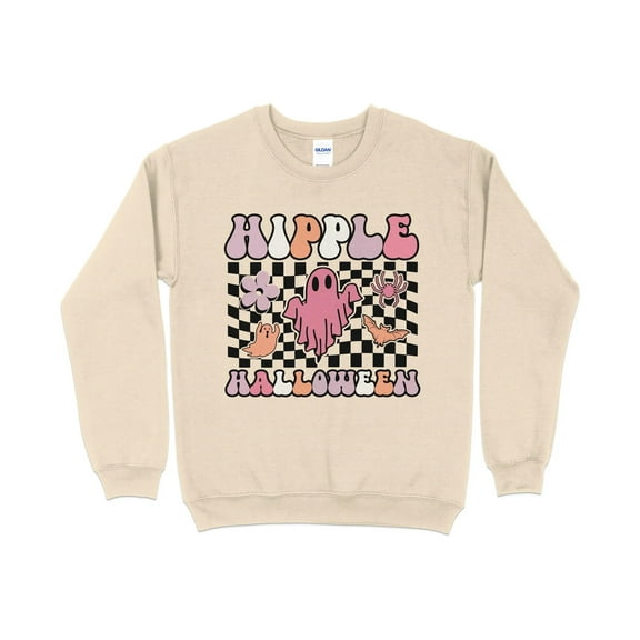 Hippie Halloween Sweatshirt, Halloween Shirt, Skeleton Sweatshirt, Halloween Crewneck