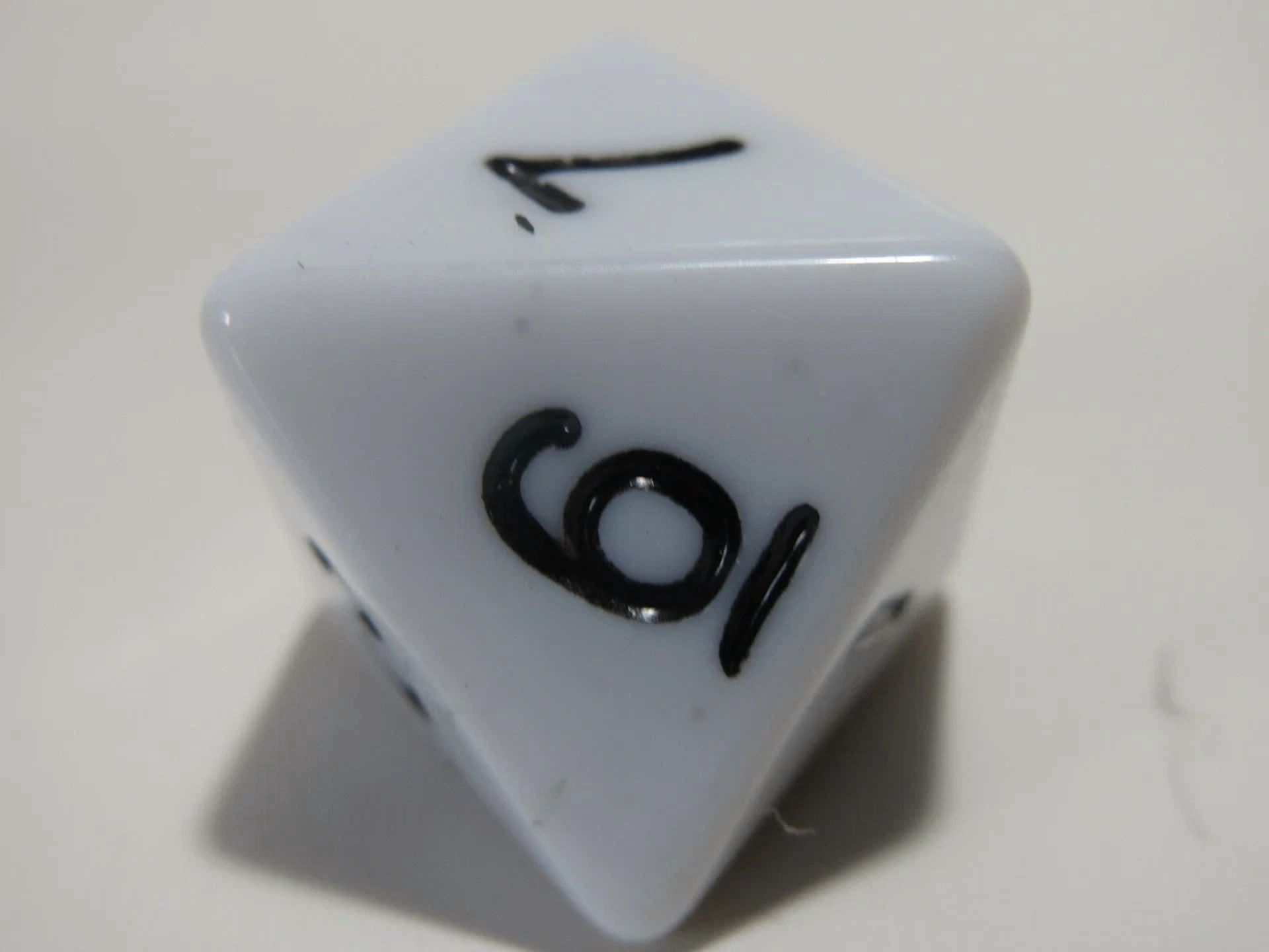 BUTTERFLY- Rpg Dice 10Pc - Opaque White - 1 @ D4 D8 D10 D12 D20 D00-10 & 4 D6