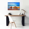 thumbnail image 5 of Epic Graffiti ' Kids At The Beach ' by Ata Alishahi, Giclee Canvas Wall Art, 40"x26", 5 of 8