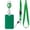 A003- Green, variant on Pink Vertical Slide Id Badge Holder Sliding Oval Buckle Lanyard Durable Hanging Neck Staff Work Card Sleeve for Office School Bus Transit Cards 1 Pack