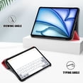 thumbnail image 4 of Allytechgroup Case for iPad Air 11" M2 2024 (6th Gen),iPad Air 5th/Air 4th Gen Case 10.9" (2022/2020) & iPad Pro 11 2018 (1st Gen) Trifold Stand Cover with Screen Protector/Auto Sleep/Wake, Red, 4 of 10
