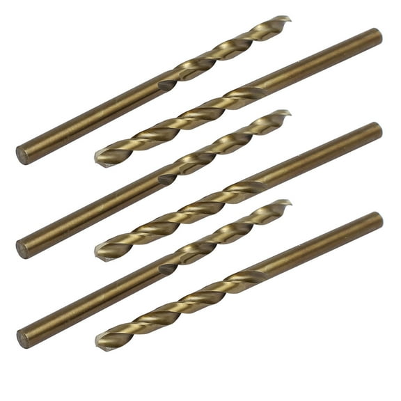 4.3mm Drilling Dia HSS Cobalt Metric Spiral Twist Drill Bit Rotary Tool 6pcs